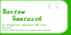 marton hantusch business card